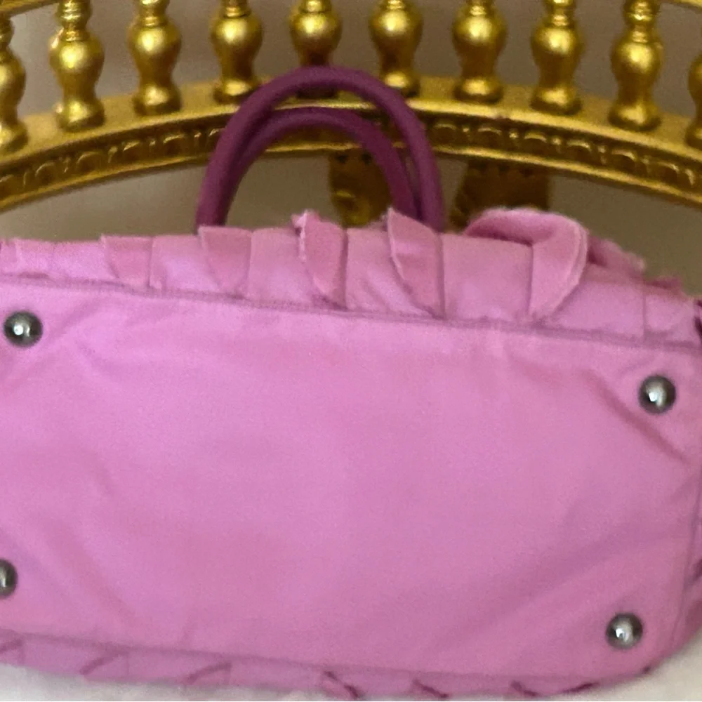 Prada Pink Ruffled Satchel